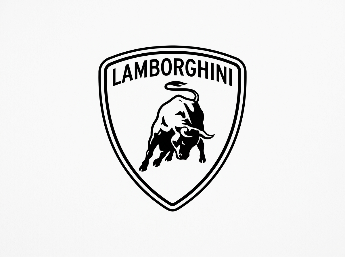 Lamborghini brand logo SVG black
